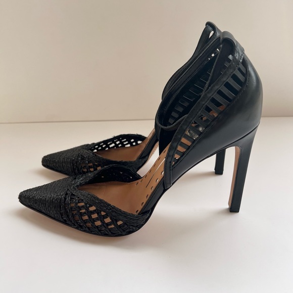 Dolce Vita Kalila O’Dorsay Jute Black Ankle Strap Pumps - Picture 6 of 10